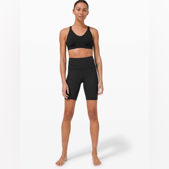 Lululemon Align Short 8" Speckle Emboss Black size 4 - Picture 3 of 13